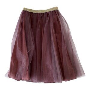 MARMAR - LIGHT BURGUNDY TULLE TUTU STYLE MIDI SKIRT - VARIOUS SIZE - NEW NO TAG